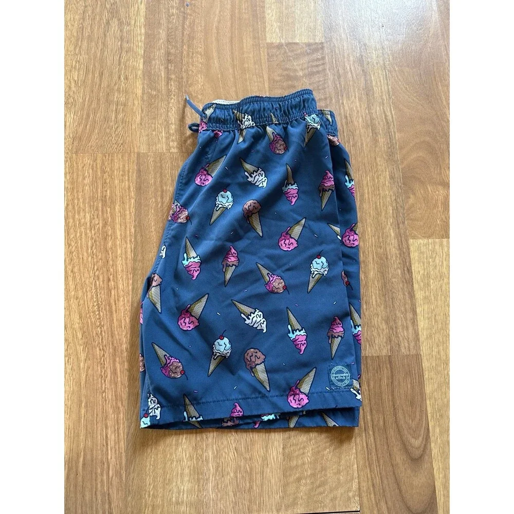 Abercrombie & Fitch boys Blue Ice Cream Cone Swim Trunks